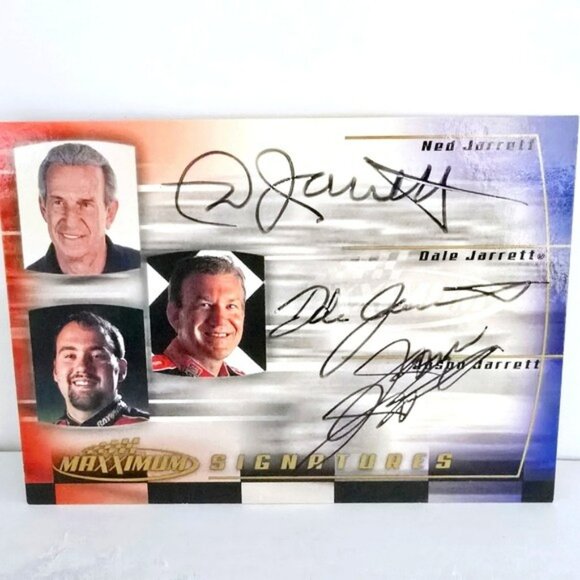 Dale Jarrett Family Signings Autograph Trading Card Nascar Upper Deck 2000 NDJ-3 - Picture 1 of 15